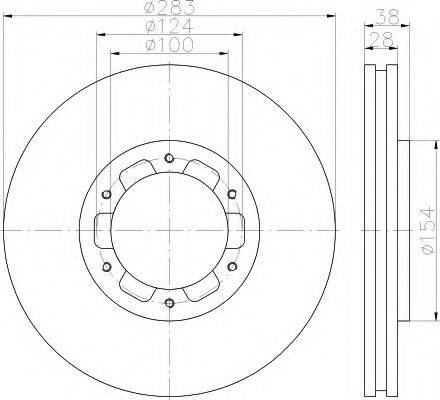 HELLA 8DD355118441 Тормозной диск