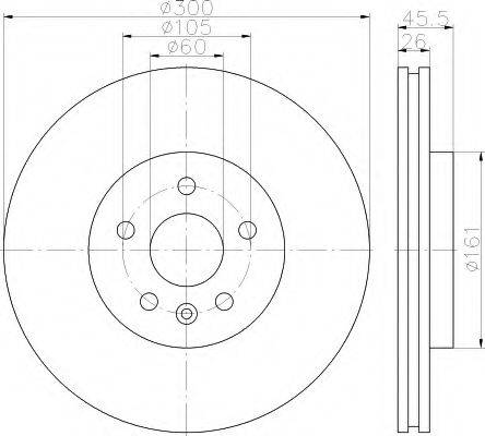 HELLA 8DD355118391 Тормозной диск