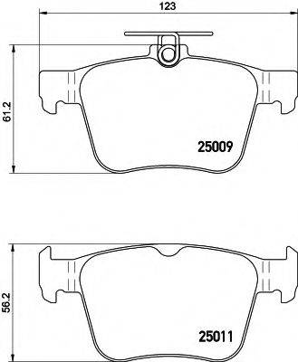 HELLA 8DB355020261 Комплект тормозных колодок, дисковый тормоз