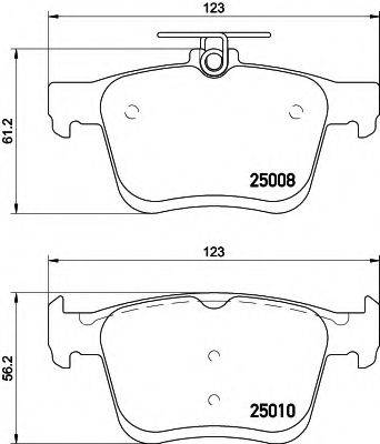 HELLA 8DB355020271 Комплект тормозных колодок, дисковый тормоз