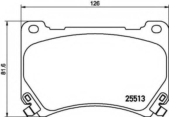 HELLA 8DB355020451 Комплект тормозных колодок, дисковый тормоз