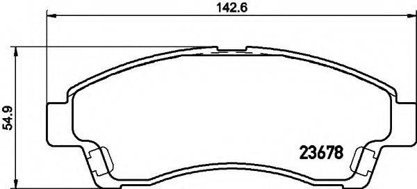 HELLA 8DB355020461 Комплект тормозных колодок, дисковый тормоз