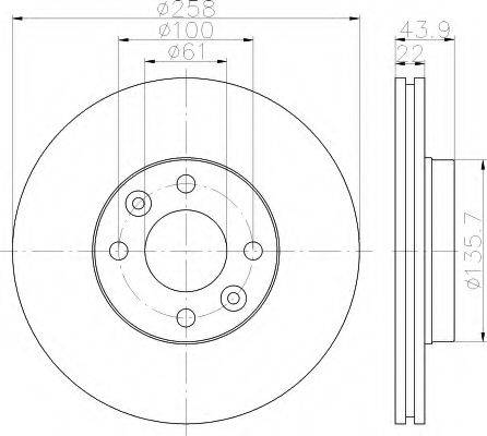 HELLA 8DD355118491 Тормозной диск