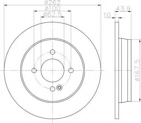 HELLA 8DD355118501 Тормозной диск