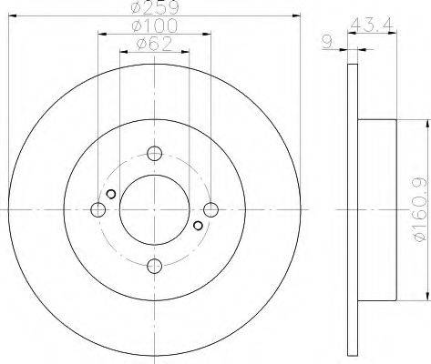 HELLA 8DD355118511 Тормозной диск