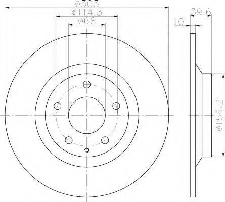 HELLA 8DD355118541 Тормозной диск