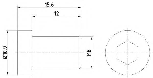 HELLA 8DZ355209091 Болт, диск тормозного механизма