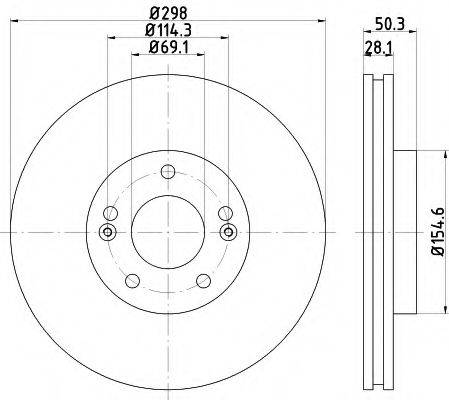 HELLA 8DD355119251 Тормозной диск