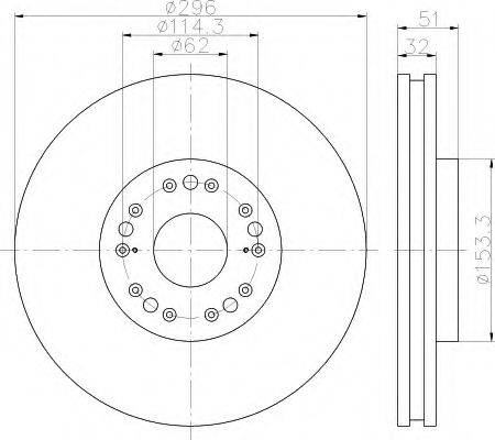 HELLA 8DD355119381 Тормозной диск
