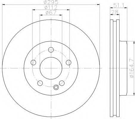 HELLA 8DD355119411 Тормозной диск