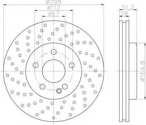 HELLA 8DD355119611 Тормозной диск