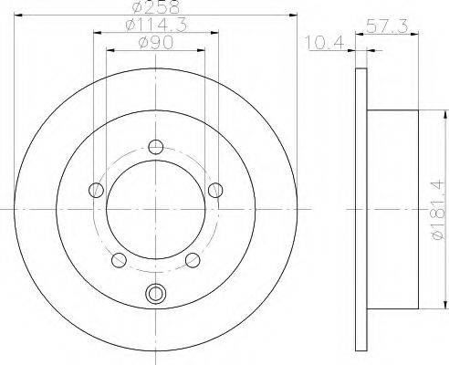 HELLA 8DD355120041 Тормозной диск