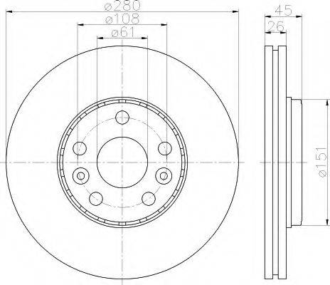 HELLA 8DD355119691 Тормозной диск