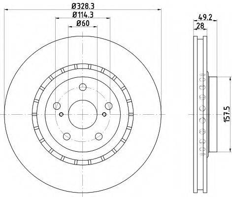 HELLA 8DD355120051 Тормозной диск