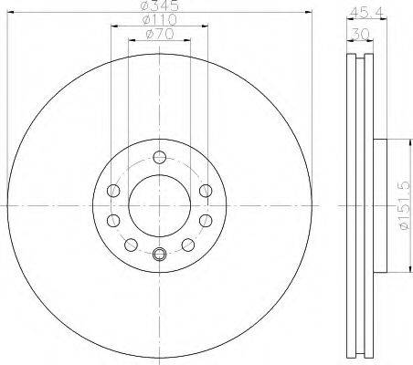 HELLA 8DD355120091 Тормозной диск
