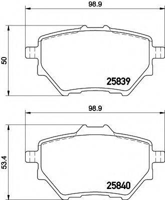 HELLA 8DB355020991 Комплект тормозных колодок, дисковый тормоз