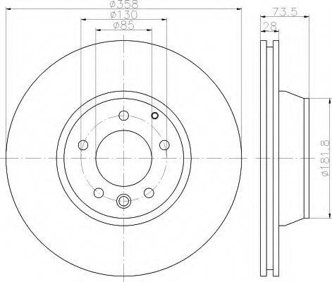 HELLA 8DD355120161 Тормозной диск