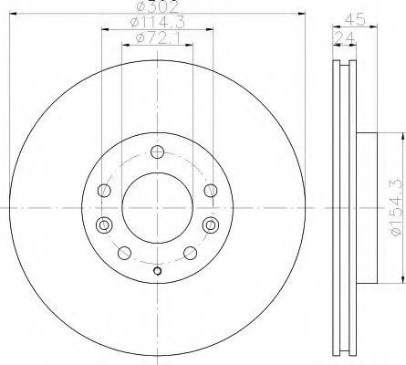 HELLA 8DD355120301 Тормозной диск