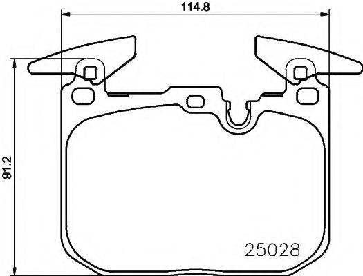 HELLA 8DB355021271 Комплект тормозных колодок, дисковый тормоз