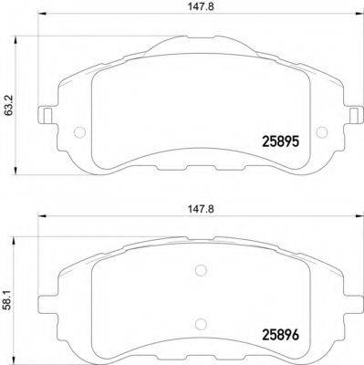 HELLA 8DB355021321 Комплект тормозных колодок, дисковый тормоз