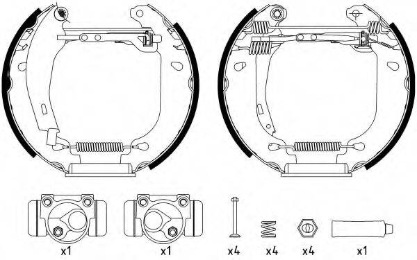 HELLA 8DB355003971 Комплект тормозных колодок