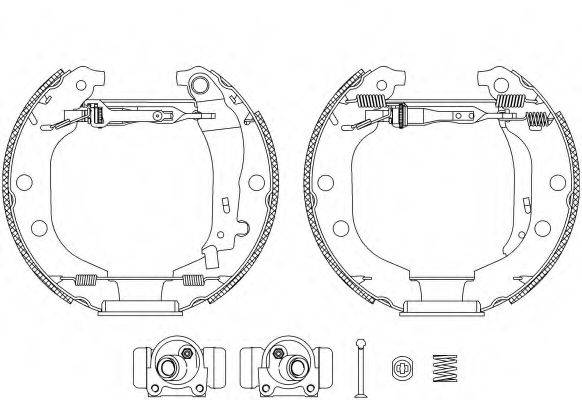 HELLA 8DB355004371 Комплект тормозных колодок