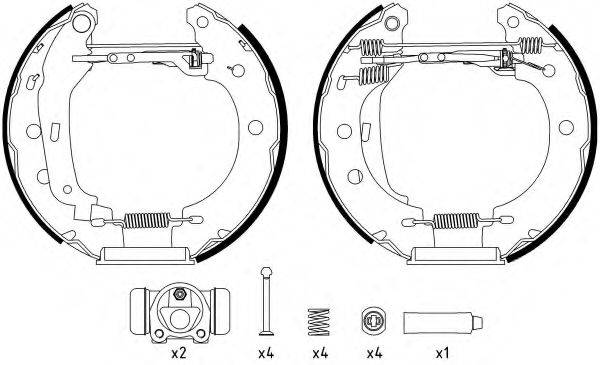 HELLA 8DB355004401 Комплект тормозных колодок