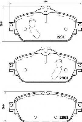 HELLA 8DB355021541 Комплект тормозных колодок, дисковый тормоз