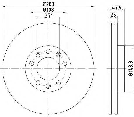 HELLA 8DD355120481 Тормозной диск