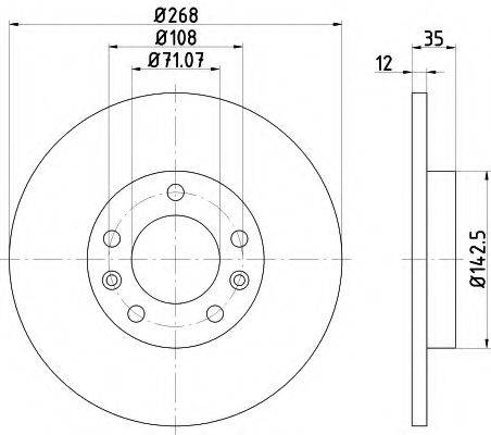 HELLA 8DD355120491 Тормозной диск