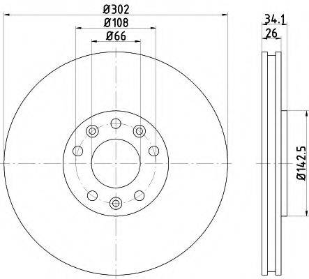 HELLA 8DD355120501 Тормозной диск
