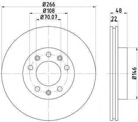 HELLA 8DD355120541 Тормозной диск