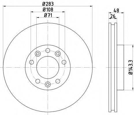 HELLA 8DD355120411 Тормозной диск