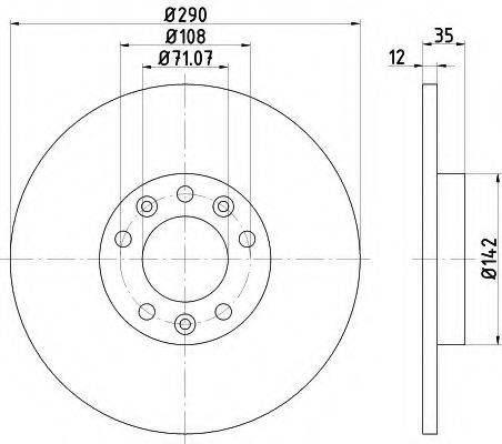 HELLA 8DD355120421 Тормозной диск