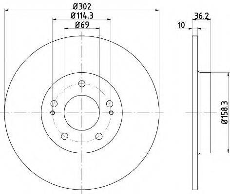 HELLA 8DD355120431 Тормозной диск