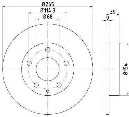 HELLA 8DD355120461 Тормозной диск