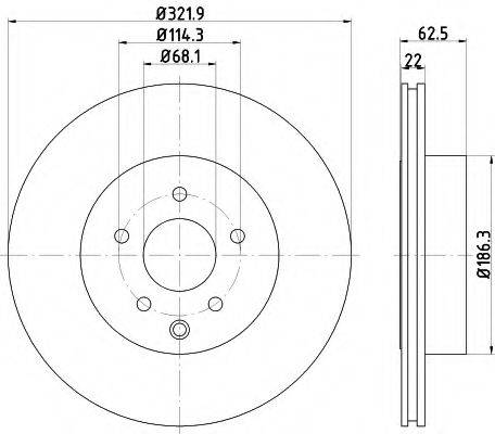 HELLA 8DD355120551 Тормозной диск