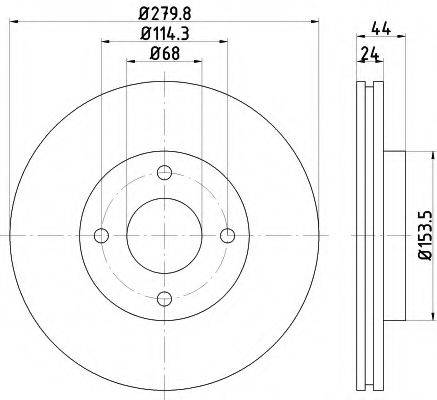 HELLA 8DD355120591 Тормозной диск