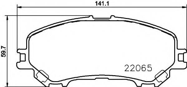 HELLA 8DB355021691 Комплект тормозных колодок, дисковый тормоз