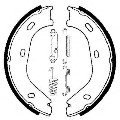 HELLA 8DA355050001 Комплект тормозных колодок, стояночная тормозная система