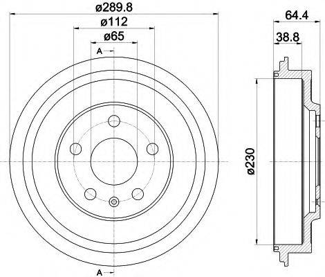 HELLA 8DT355302561 Тормозной барабан