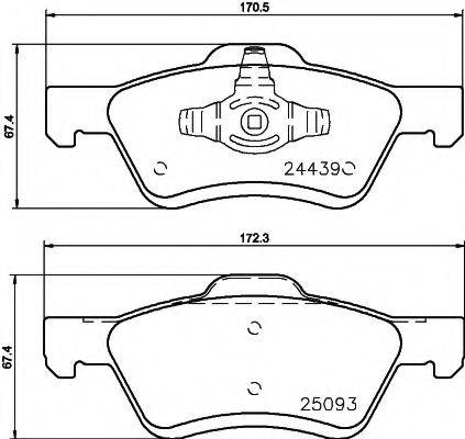 HELLA 8DB355014961 Комплект тормозных колодок, дисковый тормоз