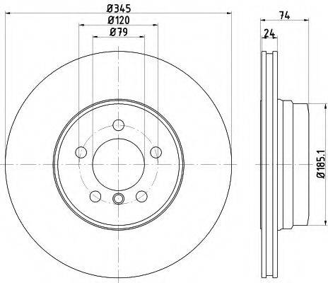 HELLA 8DD355122251 Тормозной диск