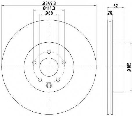 HELLA 8DD355122261 Тормозной диск