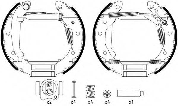 HELLA 8DB355022661 Комплект тормозных колодок