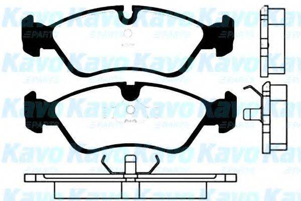 KAVO PARTS BP1001 Комплект тормозных колодок, дисковый тормоз