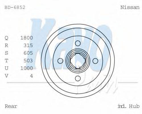 KAVO PARTS BD6852 Тормозной барабан