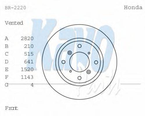 KAVO PARTS BR2220 Тормозной диск