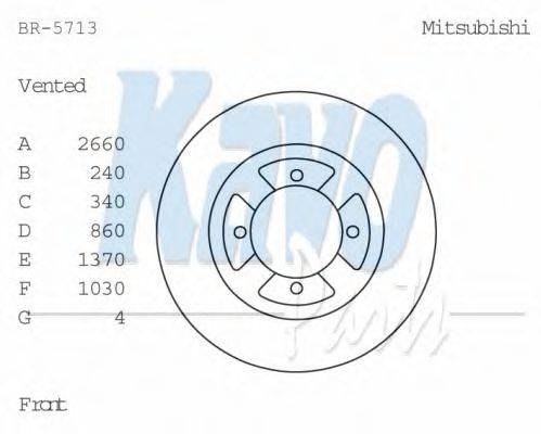 KAVO PARTS BR5713 Тормозной диск