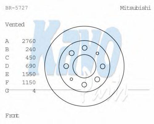 KAVO PARTS BR5727 Тормозной диск
